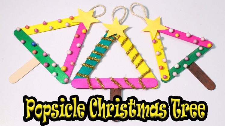How to make Popsicle stick Christmas Tree | Christmas Craft for Kids