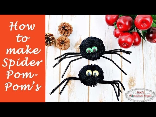 How to make Spider Pom Pom's - Halloween DIY Tutorial