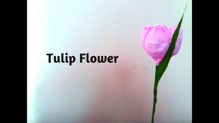 How to make tulip flower ???? | DIY crape paper craft | Easy flower making idea.