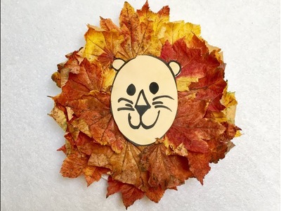 Lion Craft with Fall Leaves