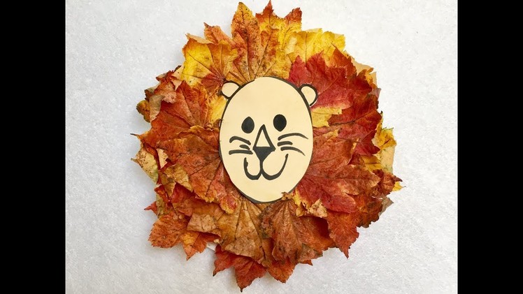 Lion Craft with Fall Leaves