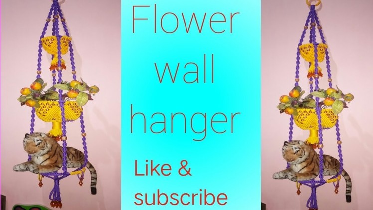 Macrame Flower wall hanging diy tutorial