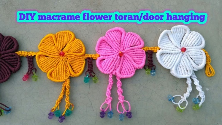 Macrame toran tutorial(design no.4):- DIY handmade macrame toran.door hanging.Educational power.