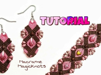 Micro Macrame Earrings Anna DIY ♥ Macrame Magic Knots ♥