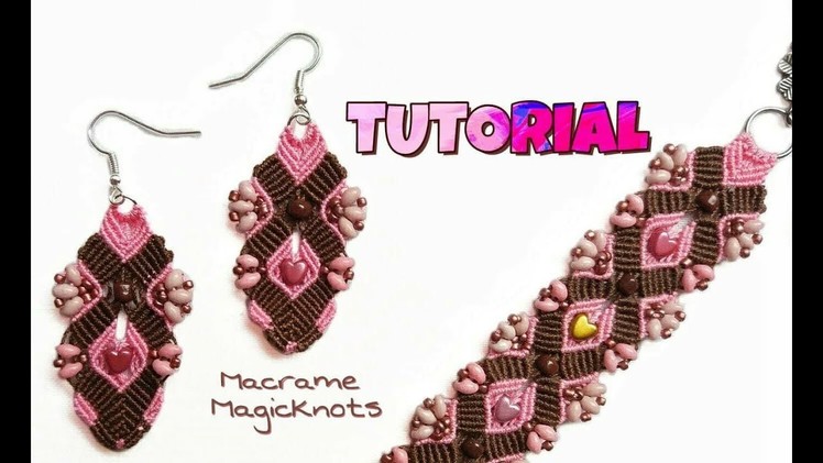 Micro Macrame Earrings Anna DIY ♥ Macrame Magic Knots ♥