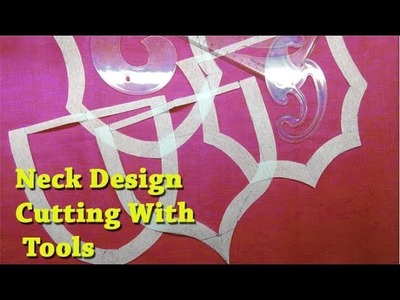 Neck design cutting in canvas using tools DIY tutorial for beginners easy method