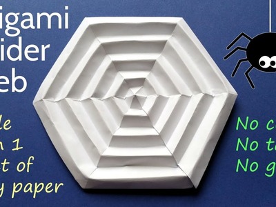 Origami Spider Web - DIY Paper Halloween Decoration Tutorial