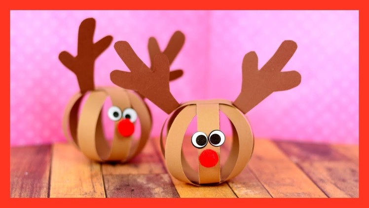 Paper Ball Reindeer Craft - fun Christmas craft for kids