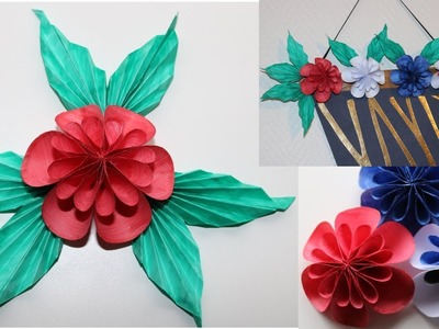 Paper Flower & Leaf  Using Bond Paper -   DIY Kusudama Flowers Making -  Paper Craft