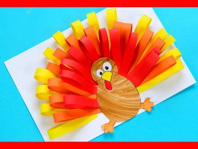 Paper Turkey Craft - fun Thanksgiving craft for kids