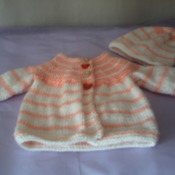 Premature baby - doll coat - hat