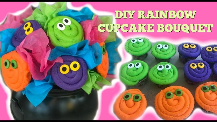 Rainbow Cupcake Bouquet & AMAZON GIVEAWAY I DIY I How to Cook Craft & Kids