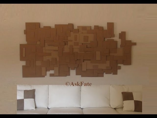Recycled Cardboard Boxes Into Wall Art Decor - DIY Craft
