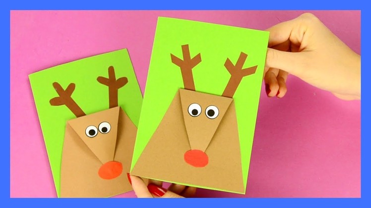 Reindeer Christmas Card - simple Christmas craft for kids