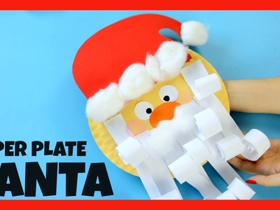 Santa Paper Plate Craft for Kids - fun Christmas crafts for kids