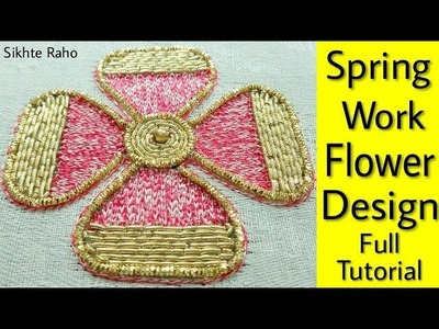 Spring work Flower design ! Aari Work ! Zardosi Work ! Hand embroidery ????