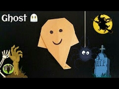 Super Easy Halloween Ghost ???? - DIY Origami Tutorial by Paper Folds - 818