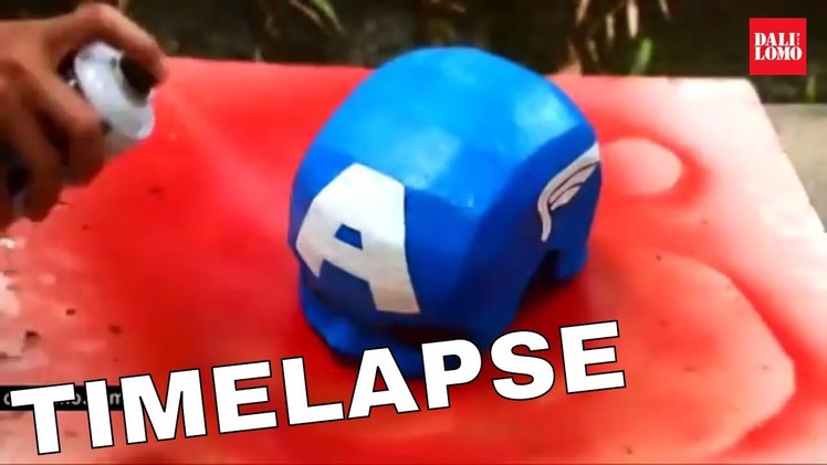 Timelapse - Make Captain America Helmet (2013 DIY Cosplay)