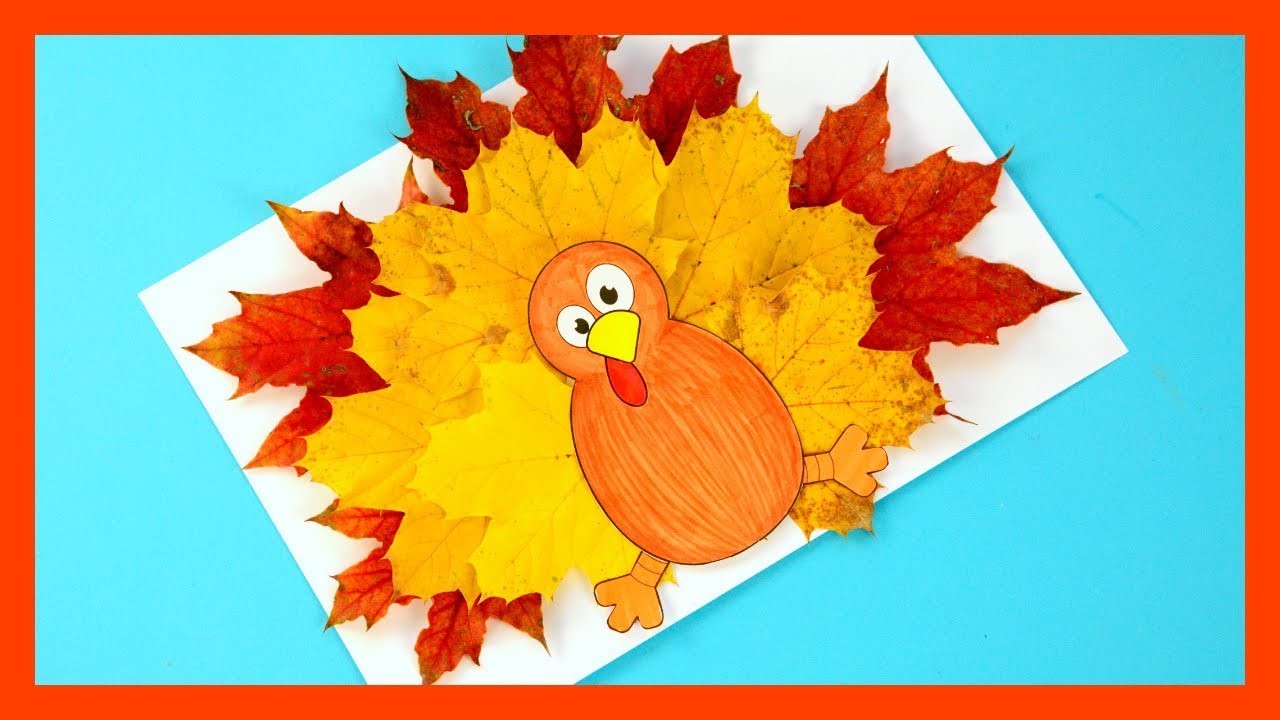 Trukey Leaf Craft Template Fall craft for kids