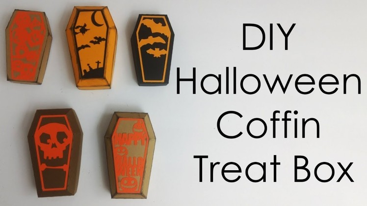 [Tutorial + Template] DIY Halloween Crafts Coffin Treat Box