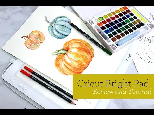Watercolor Pumpkin Cricut Bright Pad DIY Tutorial Sakura Travel Palette