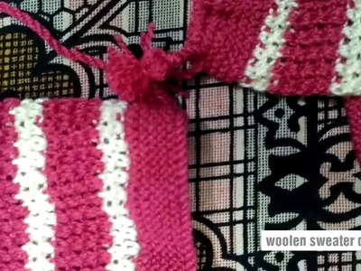 Woolen sweater designs | two colour woolen socks and cap set for kids or baby | ideas for sweater