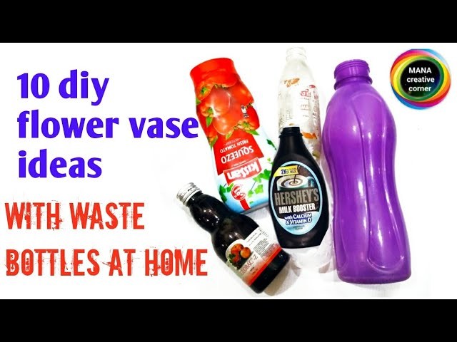 10 diy plastic bottle flower pot making ideas.empty bottle crafts best out of waste vase