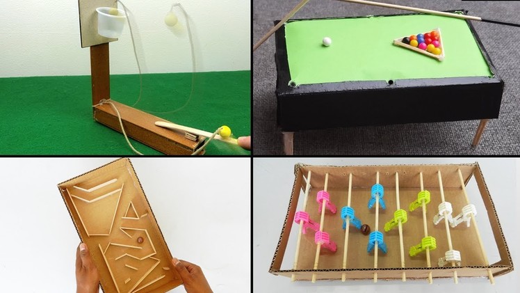 4 Easy DIY Toys for Kids | Best out of Waste - Cardboard & Popsicle Stick Crafts