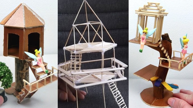 4 Easy Miniature Treehouse | How to & DIY Fairy House Project