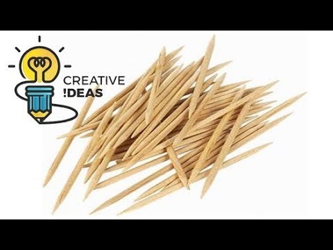 Awesome Way To Use Toothpicks - DIY Room decor idea with toothpic