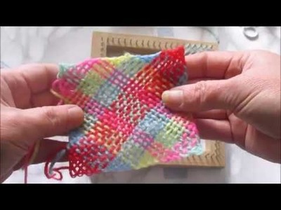 Beginners Tutorial - changing colours - continuous strand weaving on a Pin Loom