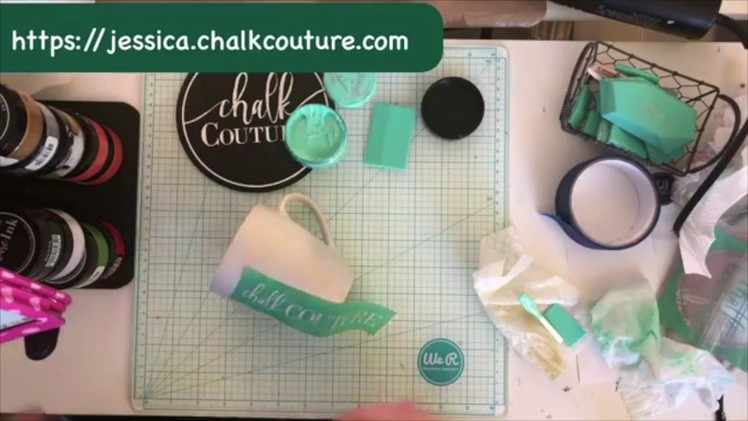 Chalk Couture Demo- How to Couture Ink On Ceramic Mug