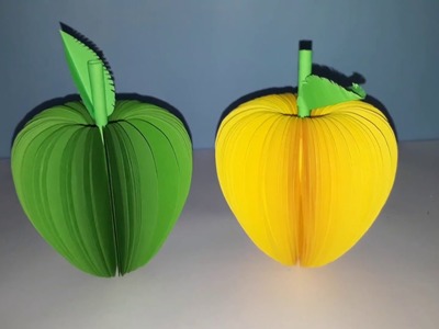 CUTE PAPER PROJECTS TO MAKE GREEN APPLE ORIGAMI IDEAS FOR CHILDREN