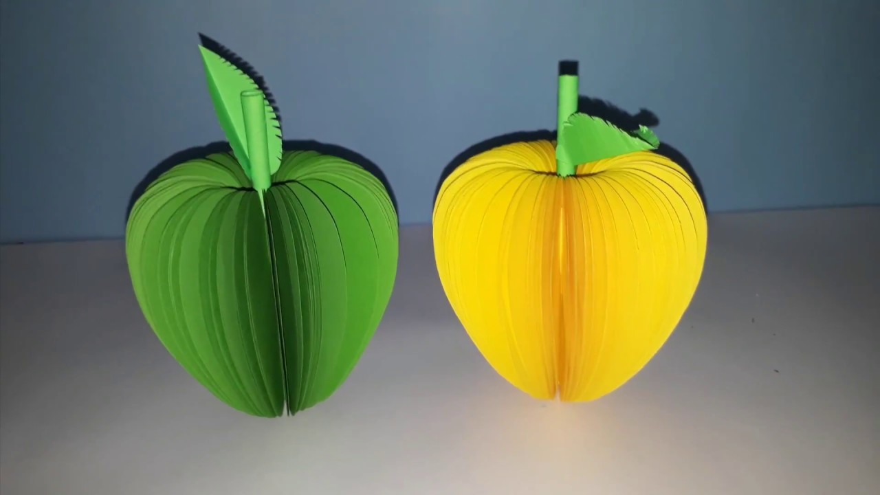 cute-paper-projects-to-make-green-apple-origami-ideas-for-children