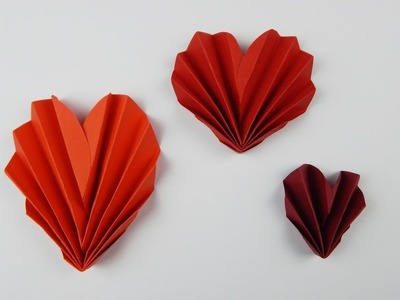 Decoration red hearts gift heart DIY papercraft deco rote Herzen Herz Geschenk Dekoration