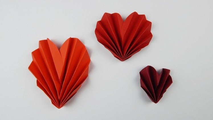 Decoration red hearts gift heart DIY papercraft deco rote Herzen Herz Geschenk Dekoration