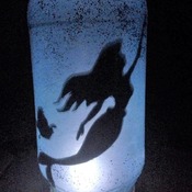 Disney Fairy jars- made on request/any silhouette-nightlight/gift