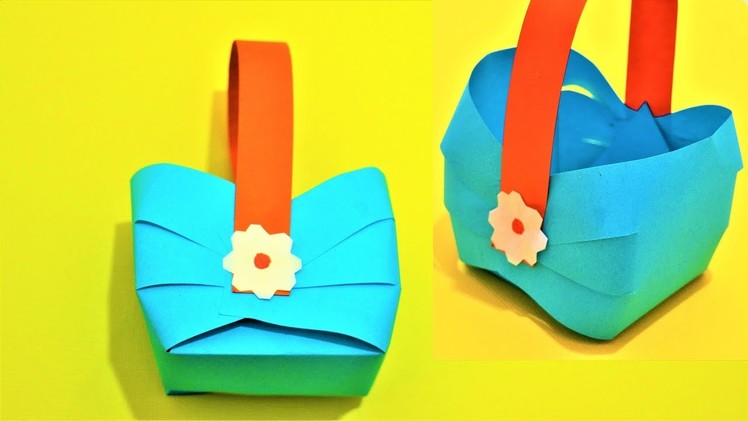 DIY Easter Basket- Paper Bag- Easy DIY Origami for kids