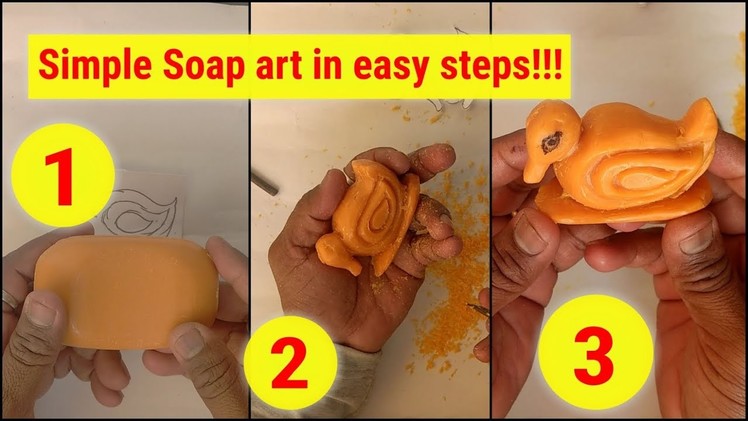 DIY easy soap carvings | soap modeling | Easy duck making with soap