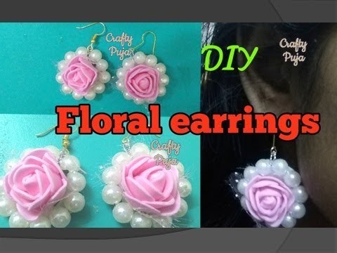 DIY Flower Jewelry For Brides | Flower earings | CraftyPuja | #40