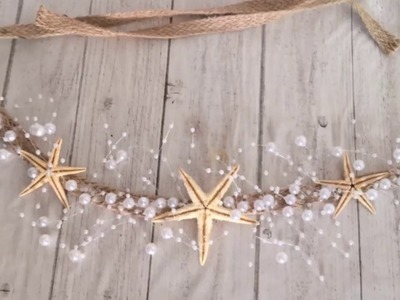 DIY: How to make Starfish and Pearl Wired Hair Vine