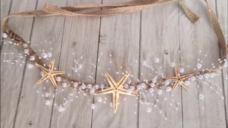 DIY: How to make Starfish and Pearl Wired Hair Vine