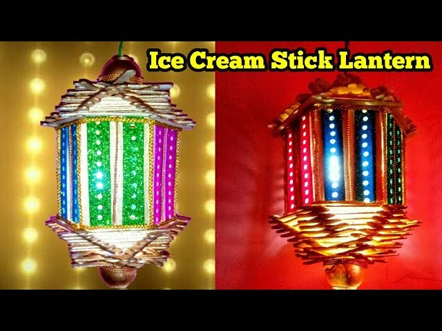 DIY Lantern from Popsicle sticks(Ice cream sticks) | best out of waste craft