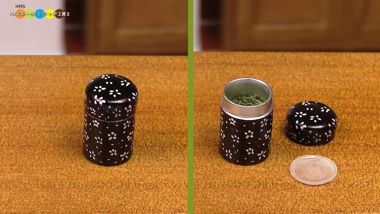 DIY Miniature Japanese Tea Caddy　ミニチュア茶筒作り