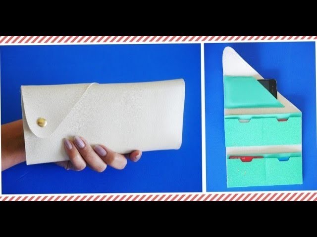 DIY Purse With Cell Holder - No sew - Easy To Make | Clutch Purse
