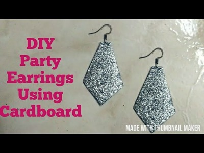 DIY Statement Earrings Using Cardboard