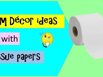 DIY| Tissue paper crafts | diy Room Decor Ideas | Wall decorating ideas with paper | paper crafts