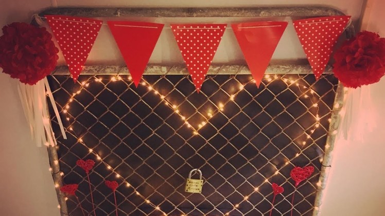 DIY Valentines Day love lock gate | Shop decorations