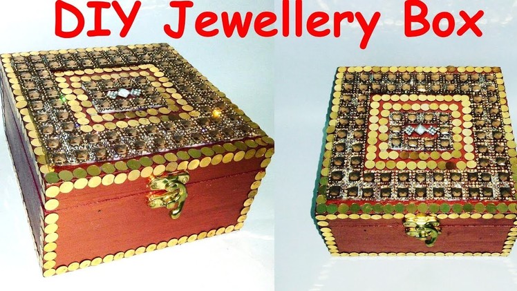 DIY Wooden Jewellery Box Decoration for wedding and festivals !!
