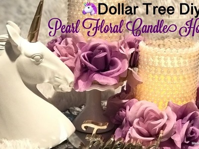 ???????? Dollar Tree Diy Pearl Floral Candle Holders???????? Girly Room Decor || Spring Room Decor